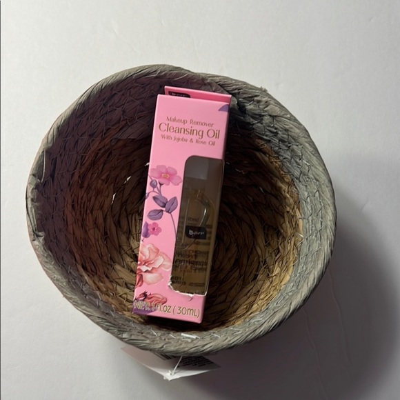 Self care Kit-  Teal Velvet Headband with Pearls with basket and jojoba rose oil - Picture 9 of 13